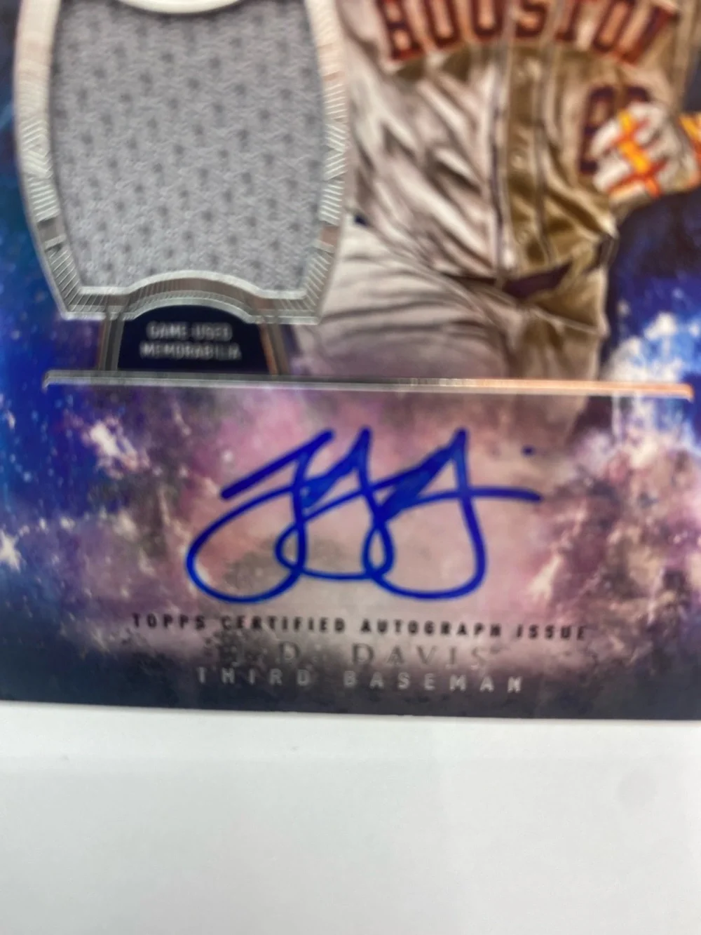 2016 Bowman Inception Patch Autograph JD Davis Astros #IAR-JD (086)